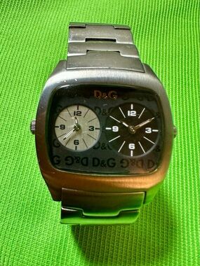 D&G Dual-Time Stainless Steel Watch - Silver